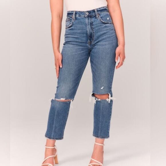 Abercrombie & Fitch Ankle Straight Ultra High Rise Jeans Curve Love Women’s 29/8 - Picture 1 of 5